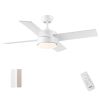 44 In Intergrated LED Ceiling Fan with Black /White  ABS Blade