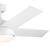 44 In Intergrated LED Ceiling Fan with Black /White  ABS Blade