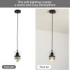 Industrial Black Pendant Light Metal Cage Pendant Lights Dining Room Hanging Lighting for Kitchen Island Living Room Bedroom Entryway Barn Farmhouse,S