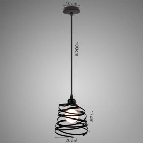 Restaurant Cafe Bar Iron Art Single Head Post Modern Chandelier (Option: A Style black)